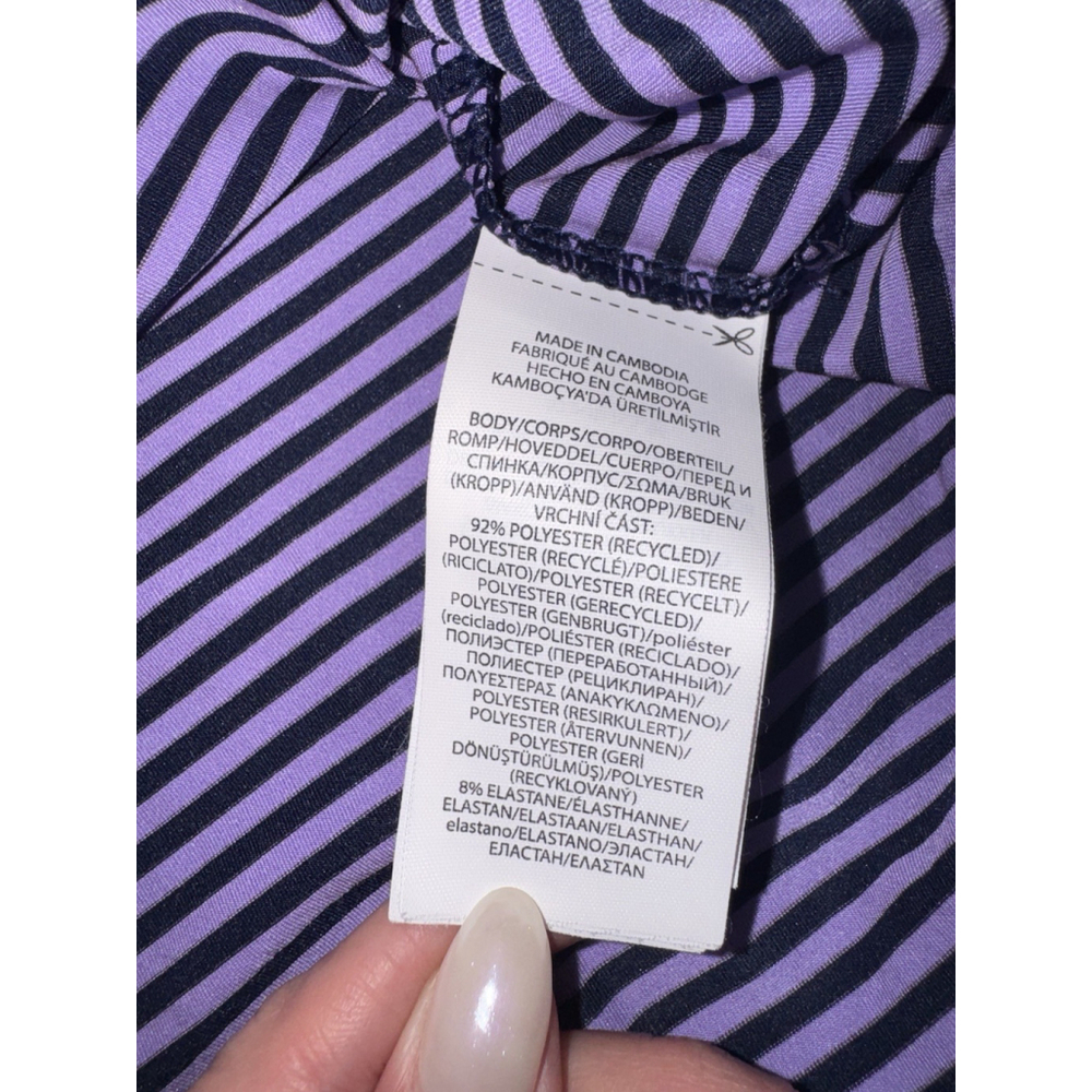 RLX Ralph Lauren Golf Polo Men's XL Purple Stripe Performance Preppy Athletic - Picture 5 of 7